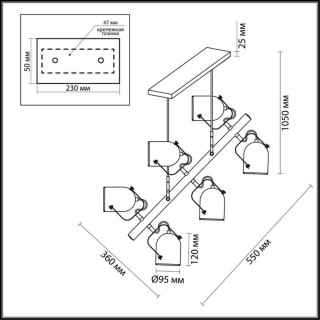 3592/6 MODERNI LN18 155 белый с матовым никелем Люстра E27 6*60W 220V ARUDIS-foto2