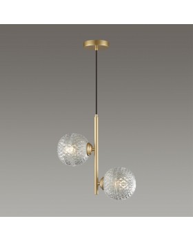 5292/2 MODERNI LN23 060 матовое золото Светильник подвесной E27 2*8W LED 220V GENEVA-foto3