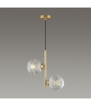 5292/2 MODERNI LN23 060 матовое золото Светильник подвесной E27 2*8W LED 220V GENEVA-foto3