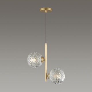 5292/2 MODERNI LN23 060 матовое золото Светильник подвесной E27 2*8W LED 220V GENEVA-foto3