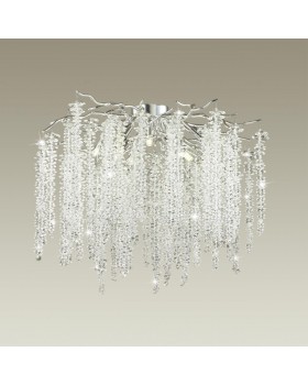 5004/8C HALL ODL23 485 серебристый/прозрачный металл/хрусталь Люстра потолочная G9 8*40W BANCHE-foto3