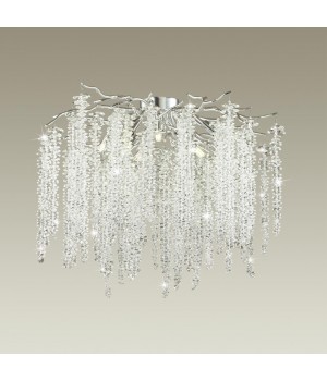 5004/8C HALL ODL23 485 серебристый/прозрачный металл/хрусталь Люстра потолочная G9 8*40W BANCHE-foto3