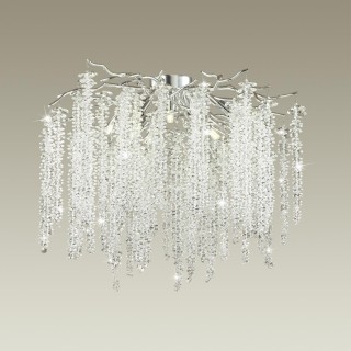 5004/8C HALL ODL23 485 серебристый/прозрачный металл/хрусталь Люстра потолочная G9 8*40W BANCHE-foto3