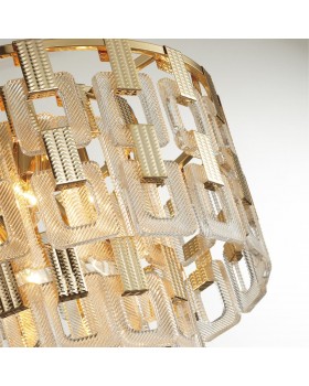 4989/9 HALL ODL22 389 золотой/стекло Люстра E14 8*40W BUCKLE-foto7