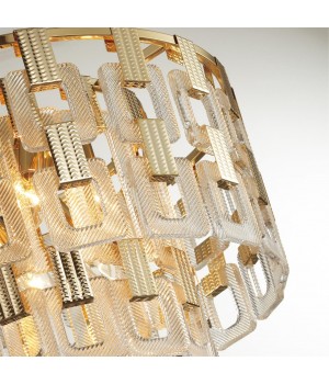 4989/9 HALL ODL22 389 золотой/стекло Люстра E14 8*40W BUCKLE-foto7