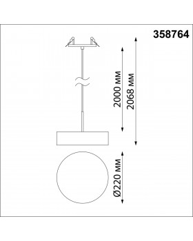 358764 SPOT NT21 240 белый Светильник встраиваемый светодиодный, длина провода 2м IP20 LED 30W 4000K 2600Лм 100-265V PROMETA-foto2