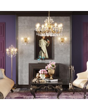 4977/6 HALL ODL23 435 золотой/хрусталь Люстра E14 6*40W VERSIA-foto4