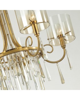 4886/5 HALL ODL_EX23 41 бронзовый/янтарн./металл/стекло Люстра E14 5*40W NICOLE-foto6