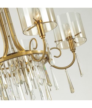 4886/5 HALL ODL_EX23 41 бронзовый/янтарн./металл/стекло Люстра E14 5*40W NICOLE-foto6