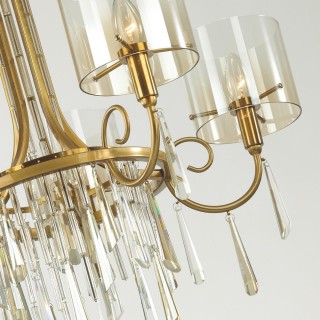 4886/5 HALL ODL_EX23 41 бронзовый/янтарн./металл/стекло Люстра E14 5*40W NICOLE-foto6