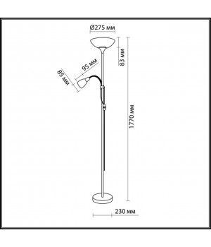 2713/F STANDING ODL11 555 бронза Торшер E14/E27 40W/100W 220V TREND-foto2