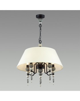 4896/5A MODERN ODL_EX23 27 черный матов./серый/молочный металл/керамика/ткань Люстра E14 5*40W SOCHI-foto3