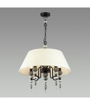 4896/5A MODERN ODL_EX23 27 черный матов./серый/молочный металл/керамика/ткань Люстра E14 5*40W SOCHI-foto3