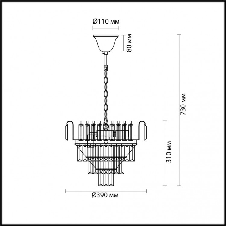 5234/6 CLASSI LN22 золотой Люстра E14 6*40W 220V ZOLA