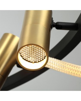 4397/55L HIGHTECH ODL23 101 черный/античная бронза/черный/металл/канат Подвесной св-к IP20 LED 50W 2020Лм 3000K CORDA-foto5