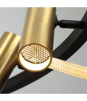 4397/55L HIGHTECH ODL23 101 черный/античная бронза/черный/металл/канат Подвесной св-к IP20 LED 50W 2020Лм 3000K CORDA-foto5