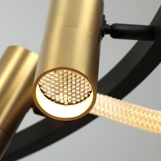 4397/55L HIGHTECH ODL23 101 черный/античная бронза/черный/металл/канат Подвесной св-к IP20 LED 50W 2020Лм 3000K CORDA-foto5