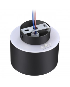 358971 OVER NT22 161 черный Светильник накладной с переключ. цв. температуры IP20 LED 3000К\4000К\6000К 12W вниз + 3W вверх 110-265V GIRO-foto4