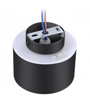 358971 OVER NT22 161 черный Светильник накладной с переключ. цв. температуры IP20 LED 3000К\4000К\6000К 12W вниз + 3W вверх 110-265V GIRO-foto4