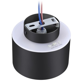 358971 OVER NT22 161 черный Светильник накладной с переключ. цв. температуры IP20 LED 3000К\4000К\6000К 12W вниз + 3W вверх 110-265V GIRO-foto4