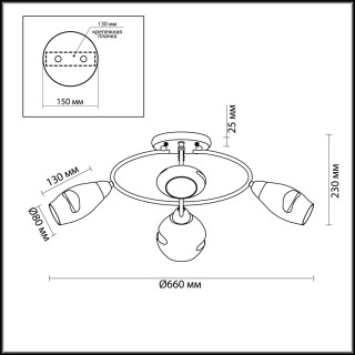 4483/4C MODERNI LN20 169 античная латунь, янтарный Люстра потолочная E14 4*60W 220V ORLA-foto2