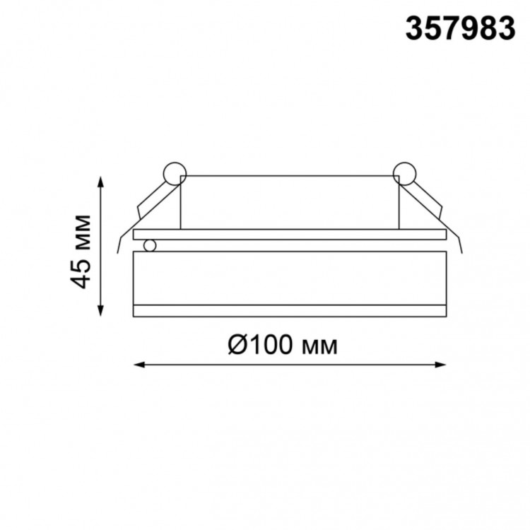 357983 SPOT NT19 260 черный Встраиваемый светильник IP20 LED 3000К 12W 220V GRODA