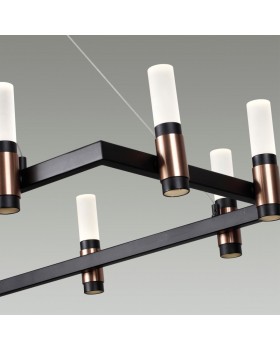 5009/48LA L-VISION ODL23 385 матовый черный/ ант.бронза/белый/металл/акрил Люстра LED 48W 4000K 1900Лм CANDEL-foto5