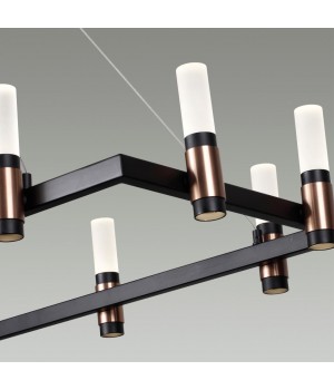 5009/48LA L-VISION ODL23 385 матовый черный/ ант.бронза/белый/металл/акрил Люстра LED 48W 4000K 1900Лм CANDEL-foto5