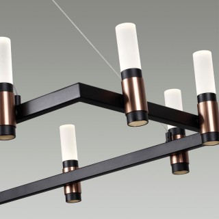 5009/48LA L-VISION ODL23 385 матовый черный/ ант.бронза/белый/металл/акрил Люстра LED 48W 4000K 1900Лм CANDEL-foto5