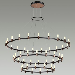 5009/204L L-VISION ODL23 387 матовый черный/ ант.бронза/белый/металл/акрил Люстра LED 204W 4000K 4000Лм CANDEL-foto3