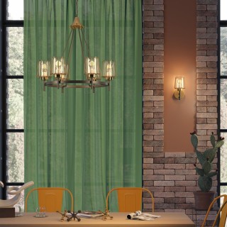 4656/6 COUNTRY ODL20 487 золотой/черный/янтарный Люстра E27 6*60W 220V DOGANA-foto3