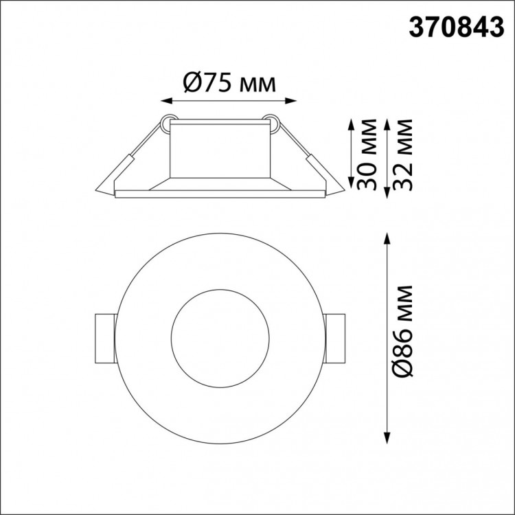 370843 SPOT NT22 248 черный Светильник встраиваемый IP20 GU10 50W 220V METIS