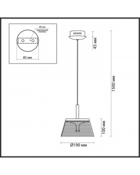4108/7L L-VISION ODL19 95 белый/хром/прозрачный Подвес LED 7W ABEL-foto2