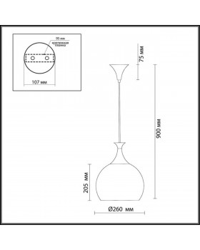 2094/1 COUNTRY ODL11 507 коричневый/мозаика Подвес E27 60W 220V VELUTE-foto2