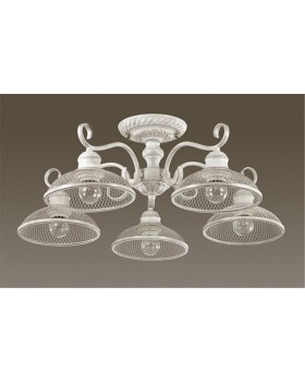 3473/5C COUNTY LN17 196 белый с золотой патиной Люстра потолочная E27 5*40W 220V ZEROME-foto3