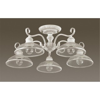 3473/5C COUNTY LN17 196 белый с золотой патиной Люстра потолочная E27 5*40W 220V ZEROME-foto3