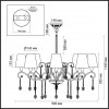 3393/8 CLASSIC ODL17 466 мат.золото/серебр.патина/хрусталь Люстра E14 8*40W 220V GAELLORI