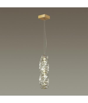 4999/10L HALL ODL23 433 золотой/прозрачный/металл/хрусталь Подвес LED 10W 4000K STRAZA-foto3