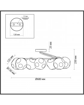 5209/7C COMFI хром Люстра потолочная E14 7*40W 220V BELINDA-foto2