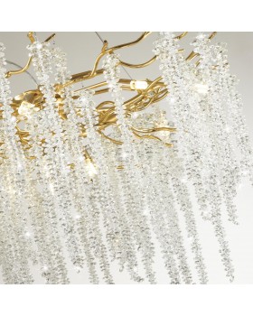 5005/8C HALL ODL23 487 золотой/прозрачный металл/хрусталь Люстра потолочная G9 8*40W BANCHE-foto5