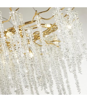 5005/8C HALL ODL23 487 золотой/прозрачный металл/хрусталь Люстра потолочная G9 8*40W BANCHE-foto5