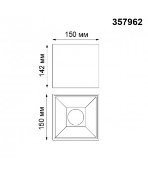 357962 OVER NT19 206 черный Накладной светильник IP20 LED 4000К 30W 200-260V RECTE-foto2