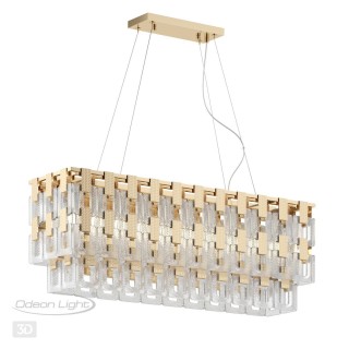 4989/10 HALL ODL22 389 золотой/стекло Люстра E14 10*40W BUCKLE-foto5