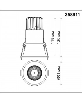 358911 SPOT NT22 229 черный Встраиваемый светодиодный светильник с переключателем цветовой температуры IP20 LED 3000К\4000К\6000К 18W 220V LANG-foto2