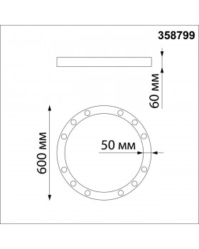 358799 OVER NT21 180 белый Светильник накладной светодиодный IP20 LED 50W 4800Лм 4000K 220-240V NLO-foto2