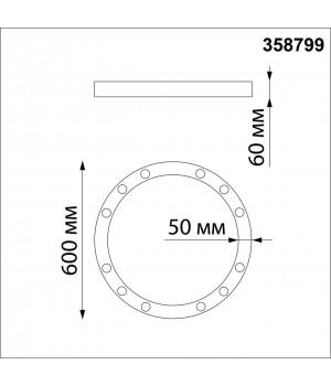 358799 OVER NT21 180 белый Светильник накладной светодиодный IP20 LED 50W 4800Лм 4000K 220-240V NLO-foto2