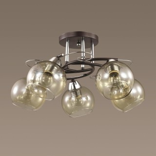 3507/5C COMFI LN18 073 хром, венге Люстра потолочная E27 5*60W 220V MELEFA-foto3