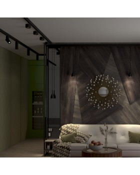 358551 SHINO NT21 049 черный Трековый светильник для низков. шинопровода, длина провода 1м IP20 LED 4000K 12W 48V FLUM-foto3