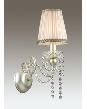 3390/1W CLASSIC ODL17 499 мат. зол/серебр. патина/декор хрусталь Бра E14 40W 220V AURELIA-foto3