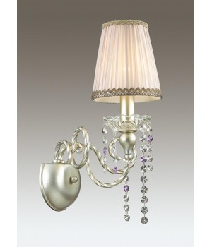 3390/1W CLASSIC ODL17 499 мат. зол/серебр. патина/декор хрусталь Бра E14 40W 220V AURELIA-foto3